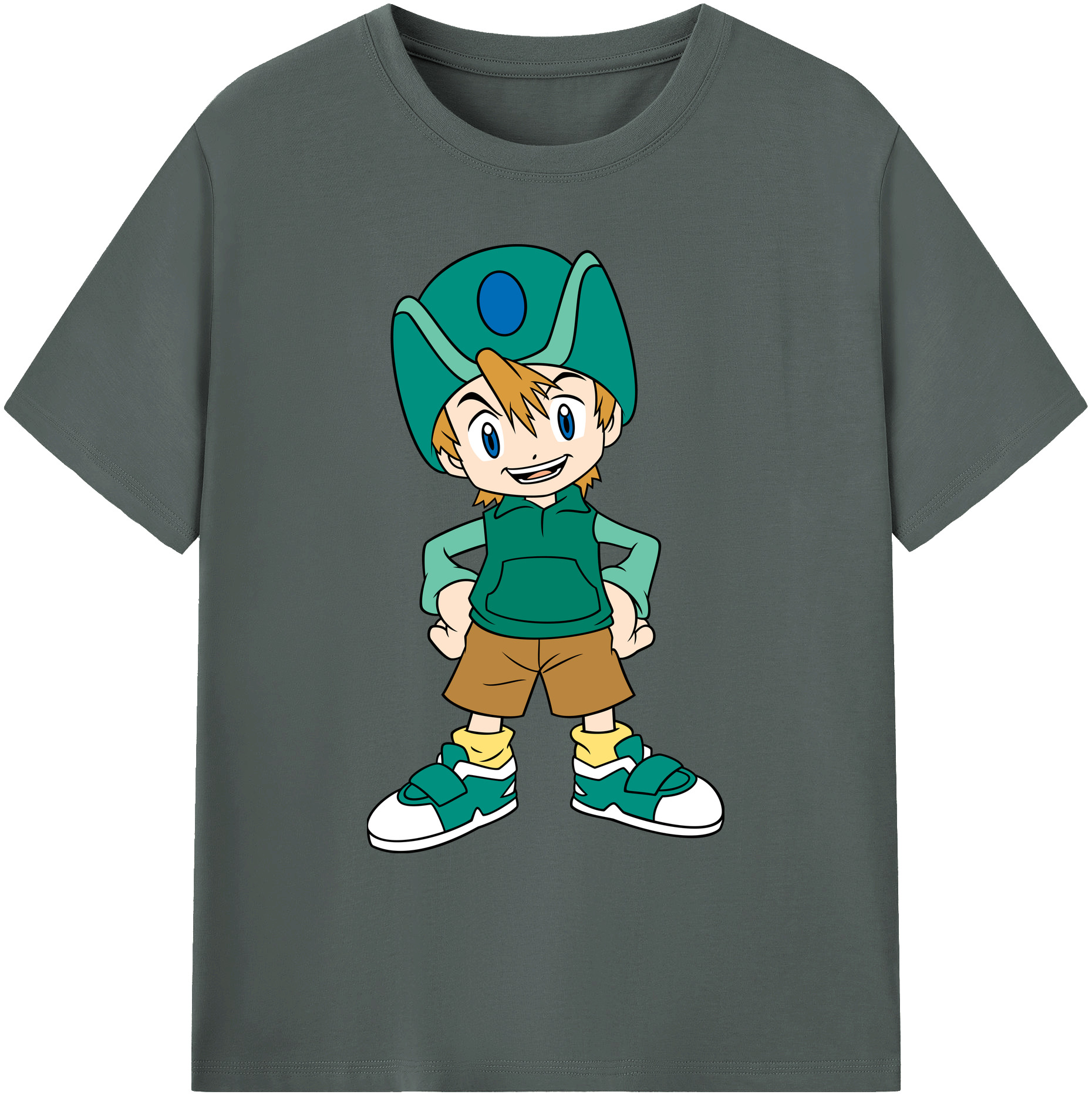 （画像用） Digimon デジタルモンスター/デジモン 綿100％ メンズ半袖Tシャツ｜肌触りやわらか＆通気性